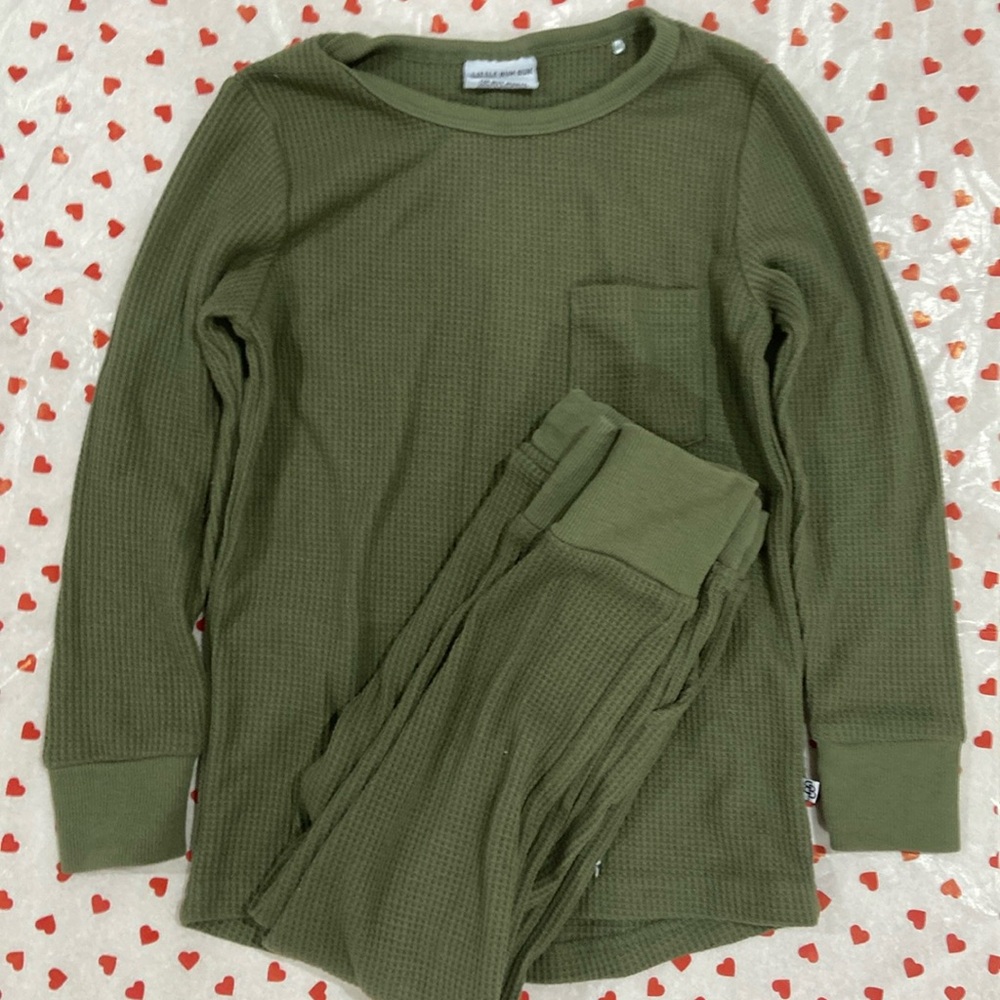 Little Bum Bum - Waffle Thermal - Matching Set - 4T